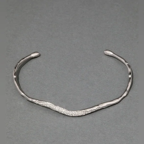 ALEXIS BITTAR • Solanales Silver Crystal Skinny Collar Necklace